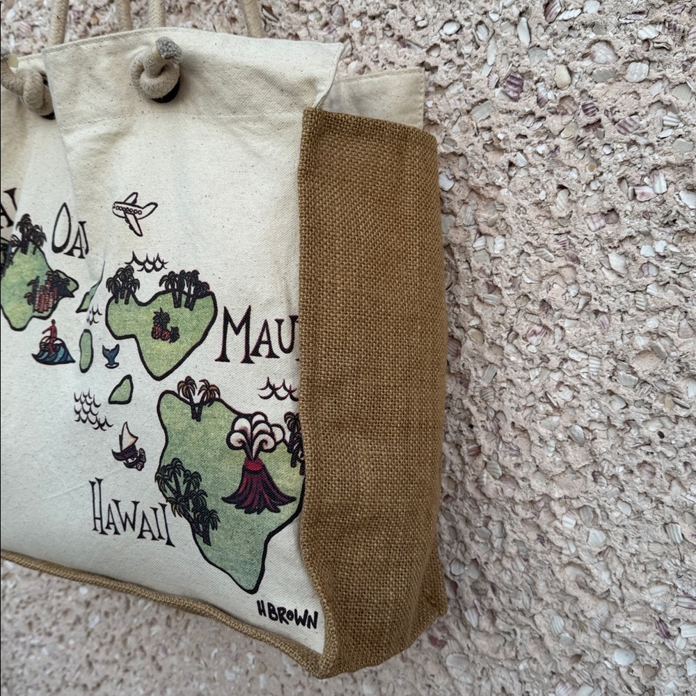 Heather Brown Surf Art Canvas Tote - Picture 5 of 5